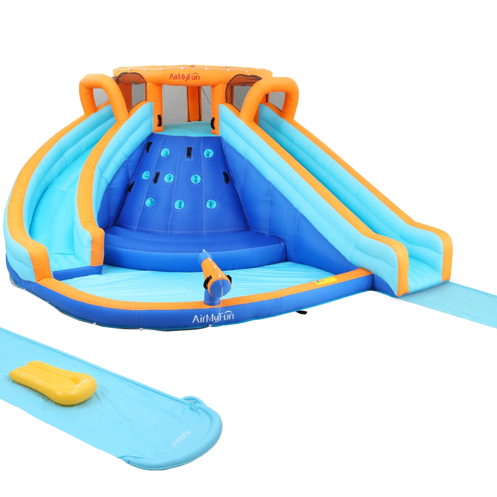 IOT-B-83049-MC-191827-00 AirMyFun Kids Inflatable Pool Water Double Slide Park Jumping Castle 465X390CM - Image 1
