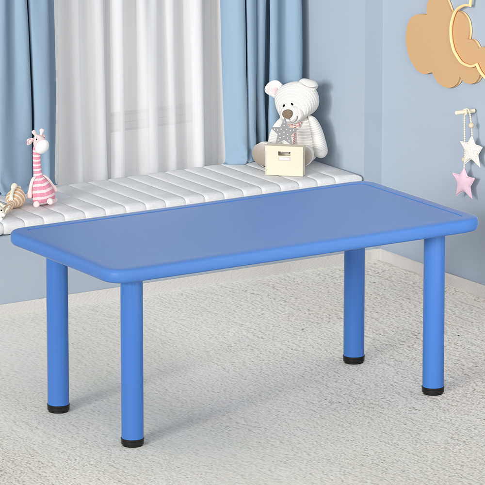 KPF-TABLE-120-BU-139295-06 Keezi Kids Table Plastic Square Activity Study Desk 60X120CM - Image 1