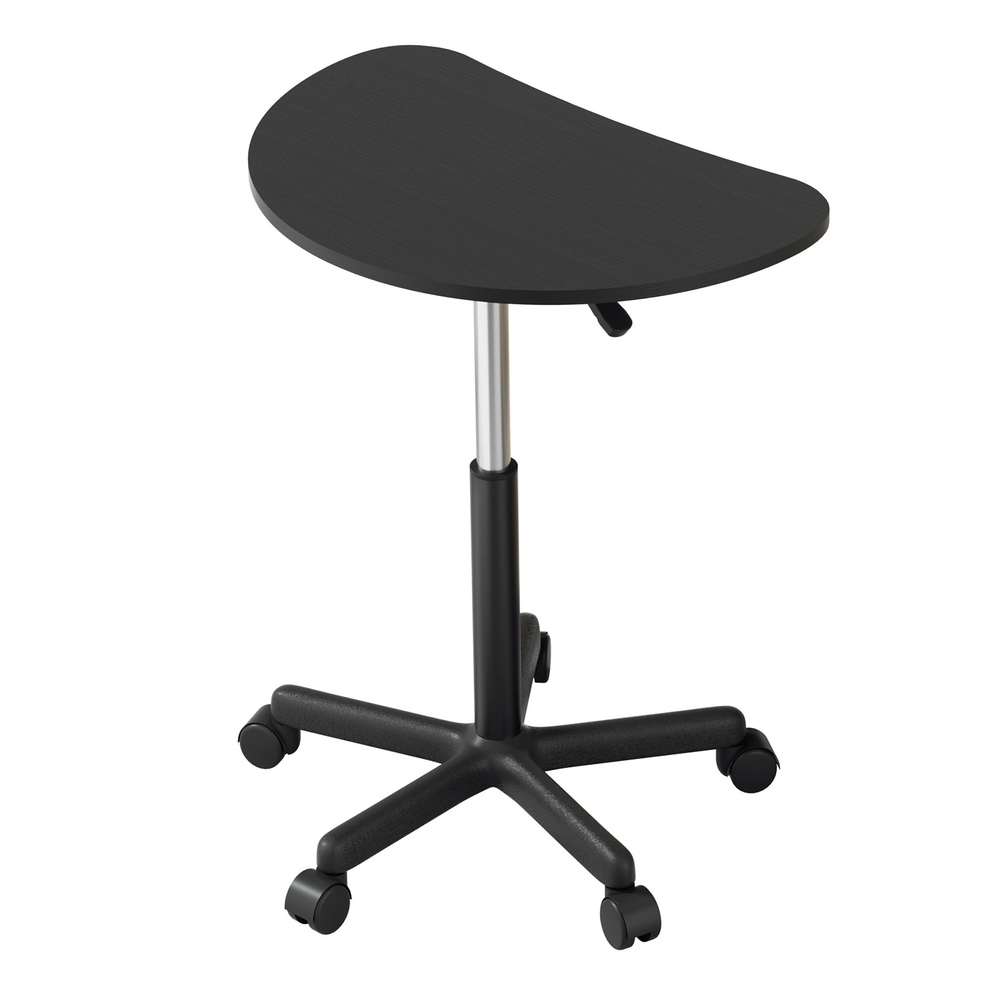 LA-DESK-RD-60-BK-150691-00 Artiss Laptop Desk Portable Height Adjustable Table Caster Wheels 60CM Black - Image 1