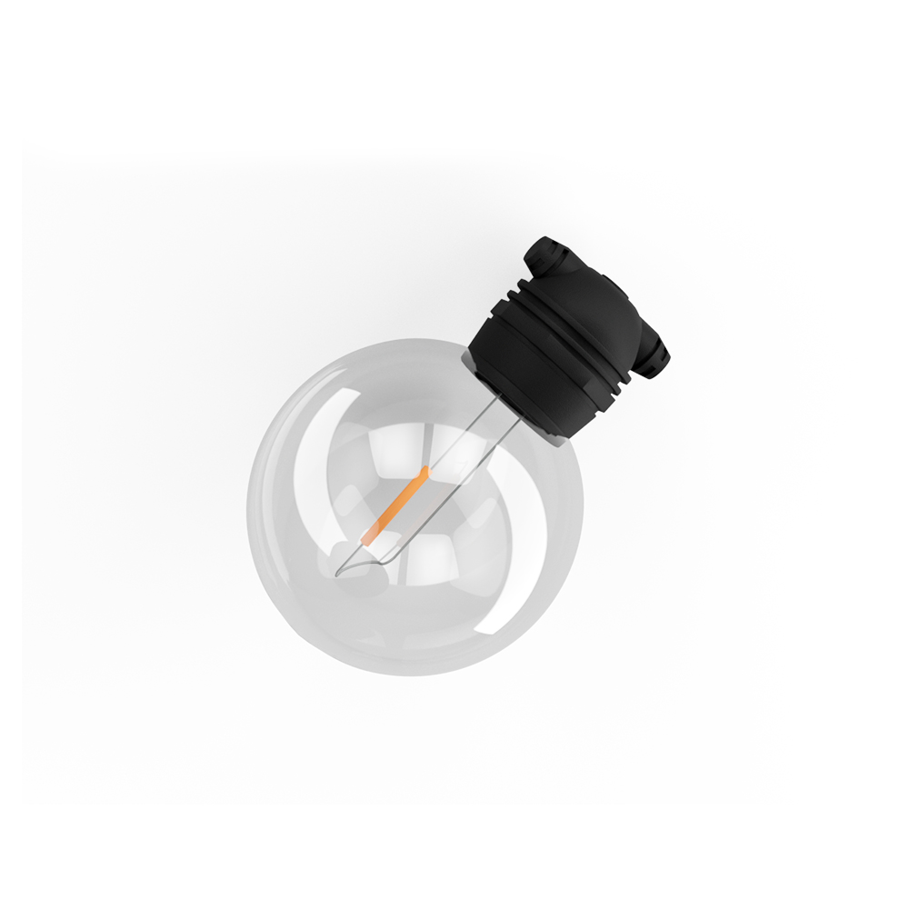 LIGHT-B-SOLAR-G80-15-WW-83860-00 17m Solar Festoon Lights Outdoor LED String Light Wedding Christmas Party - Image 1