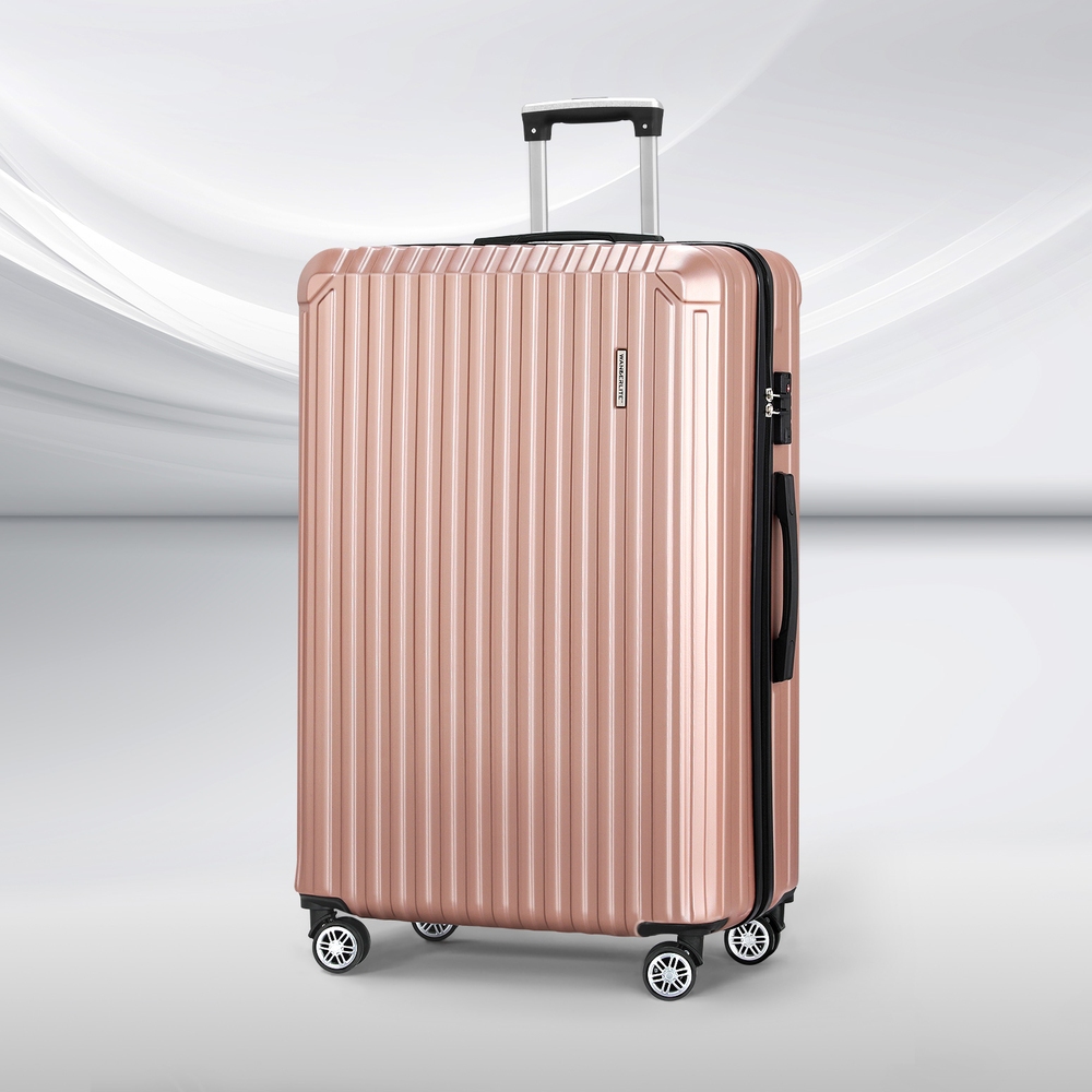 LUG-ABS-VG-28-RG-150655-03 Wanderlite 28-inch Luggage Set with TSA Lock�ABS Hard Shell Travel Suitcase Organiser Luggage Case Rose Gold - Image 1