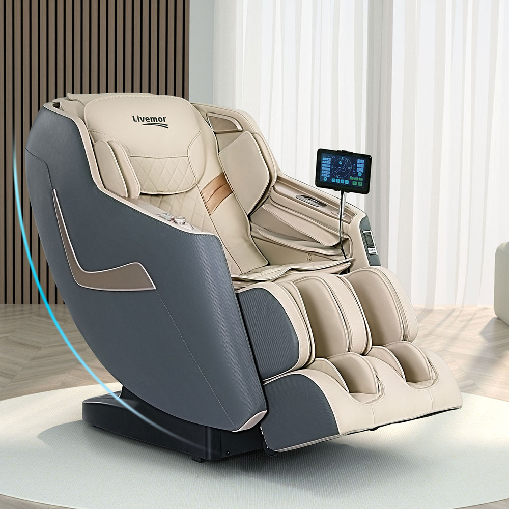 MASCHR-B-3D-OPAL-GY-156251-06 Livemor Massage Chair Electric Recliner Home Massager 3D Opal - Image 1