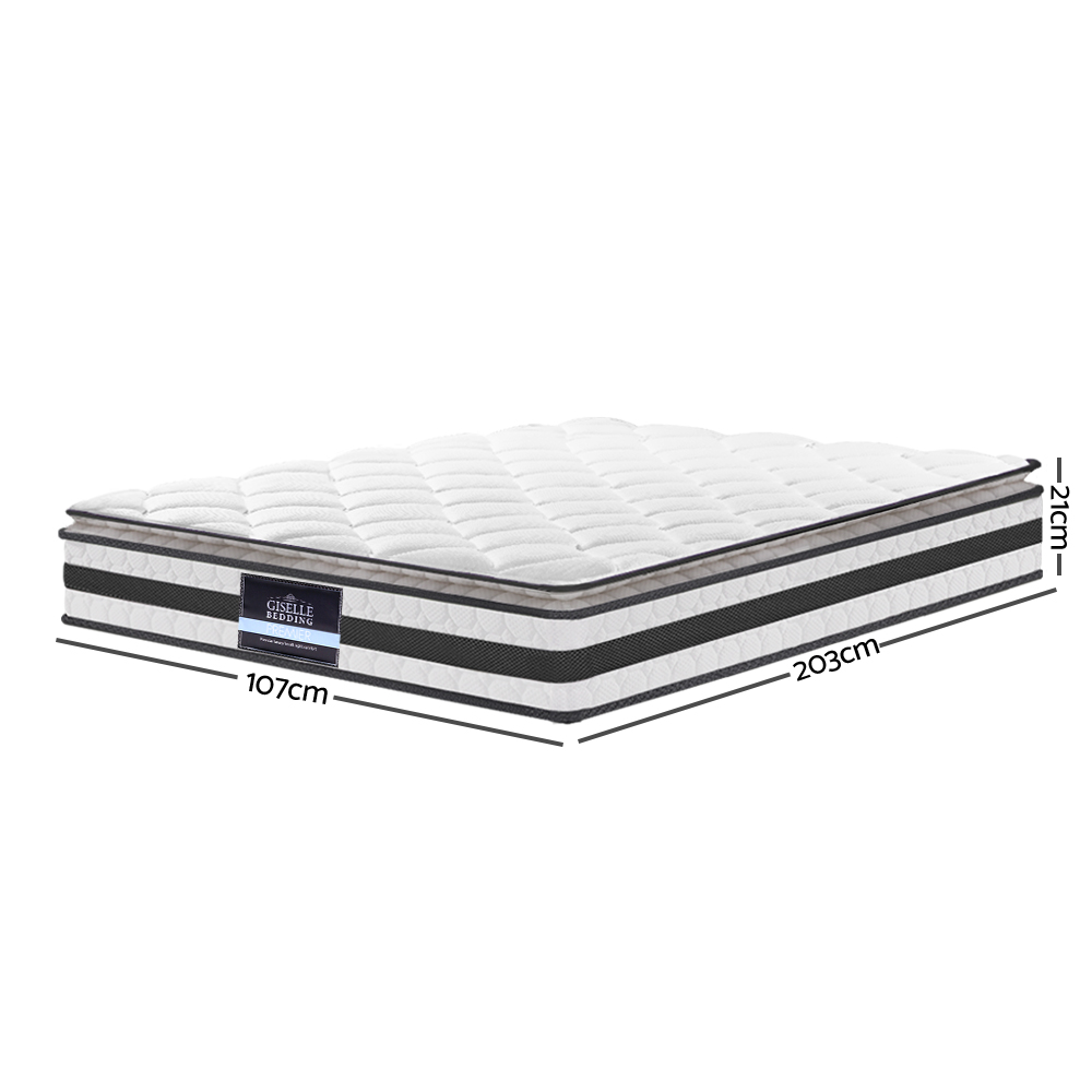 MATTRESS-0754-PT-KS-202502281446-07 Giselle Bedding 21cm Mattress Pillow Top King Single - Image 1