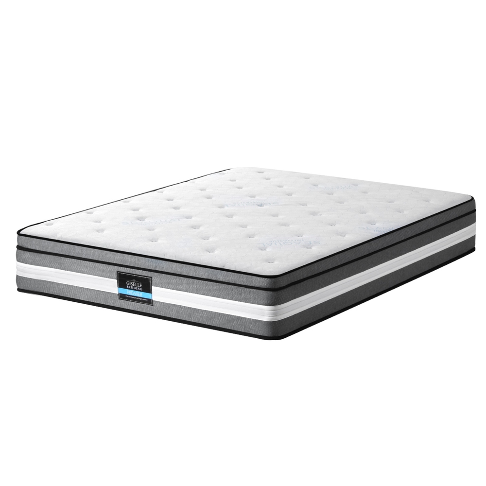 MATTRESS-B-LVORY-30-D-202506191526-00 Giselle Bedding 30cm Mattress Gel Foam Pocket Spring Double - Image 1