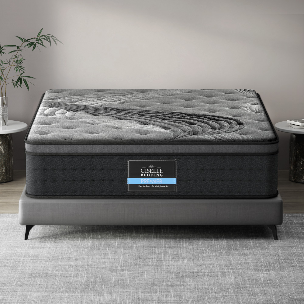 MATTRESS-BLACK-QUEEN-12704-07 Giselle Bedding 34cm Mattress Bamboo Cover Queen - Image 1