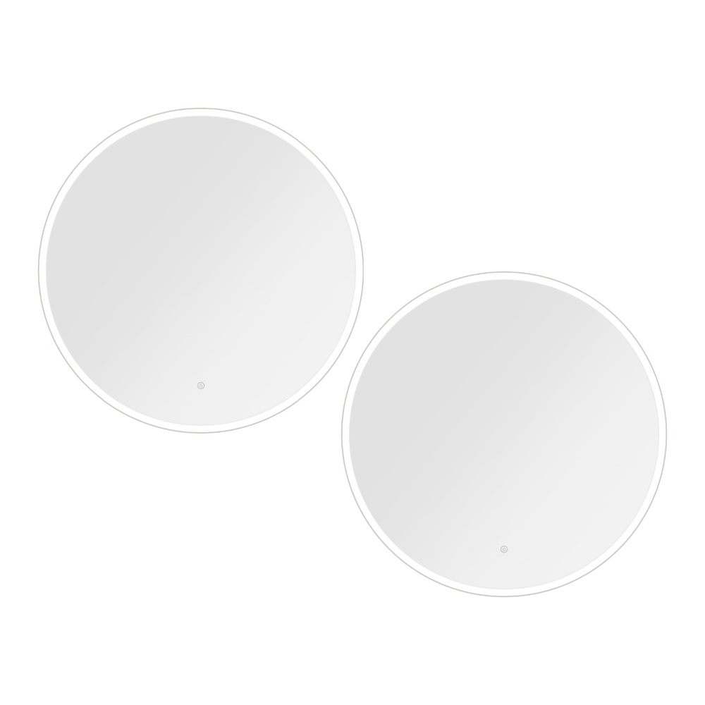 MM-E-WALL-ROU-LED-80-X2-202503171802-00 Embellir 2 Wall Mirror 80cm with Led light Makeup Home Decor Bathroom Round Vanity - Image 1