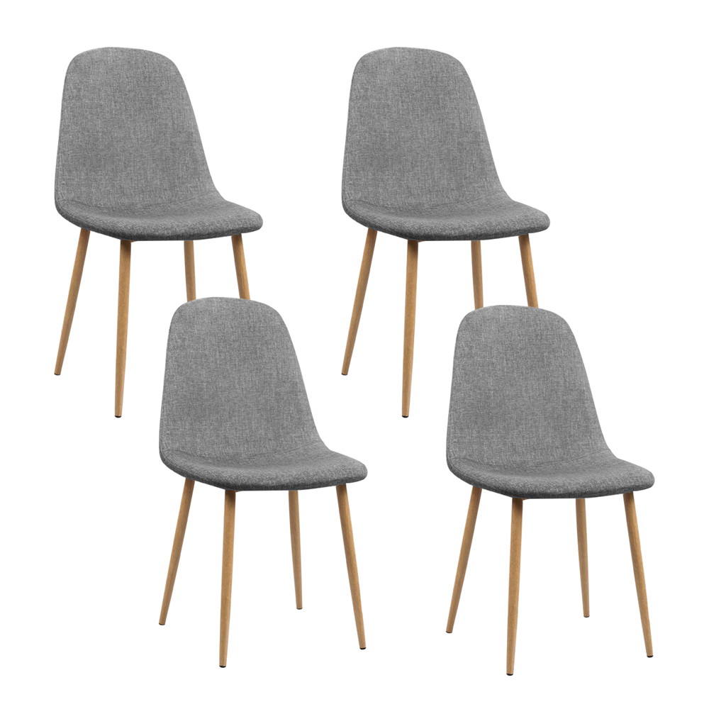 MO-DIN-01-LI-GYX4-202502281138-07 Artiss Dining Chairs Set of 4 Linen Curved Slope Grey - Image 1
