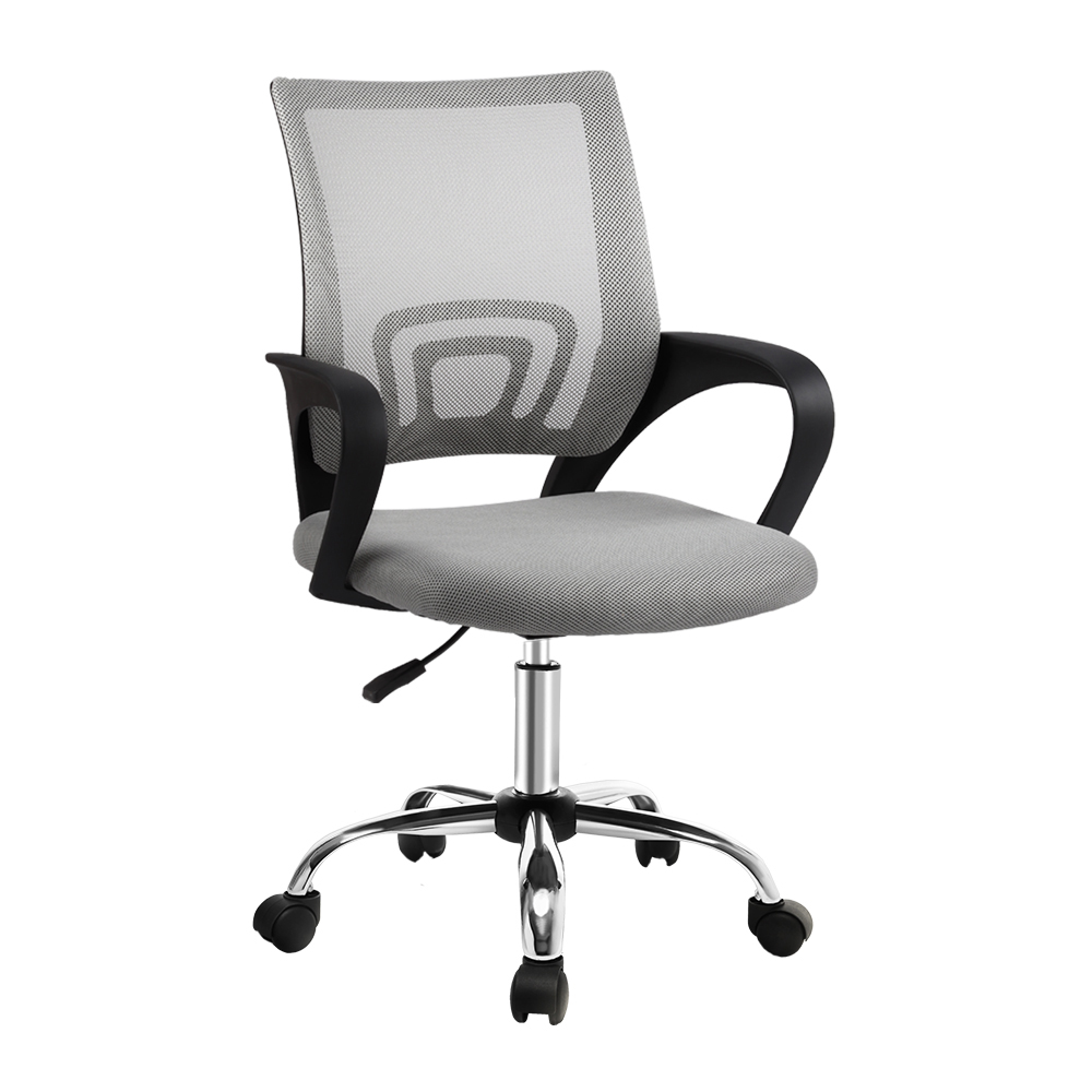 OCHAIR-G-2004-GY-19625-00 Artiss Mesh Office Chair Mid Back Grey - Image 1
