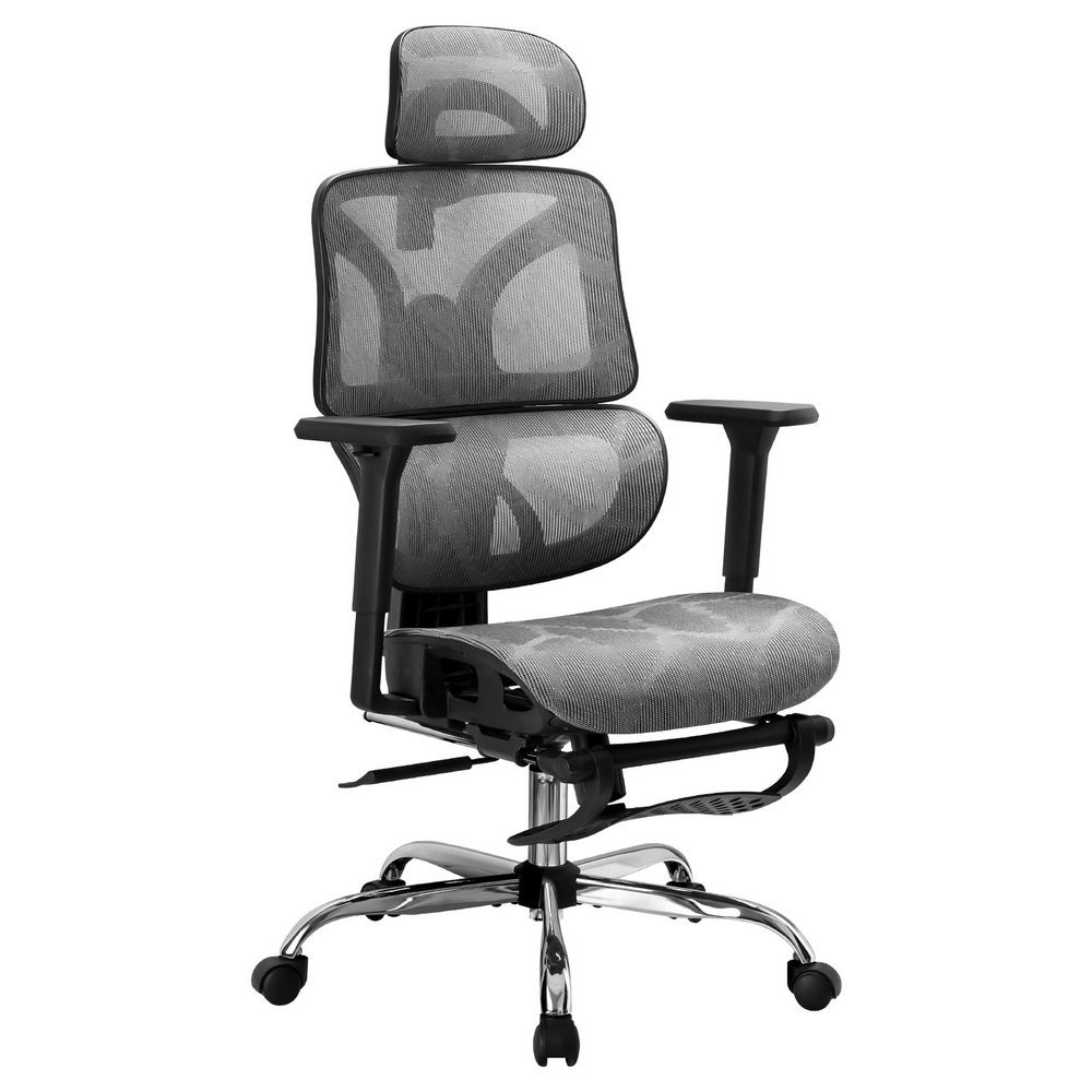 OCHAIR-H-FZ28-GY-150725-00 Artiss Ergonomic Office Chair Footrest Grey - Image 1