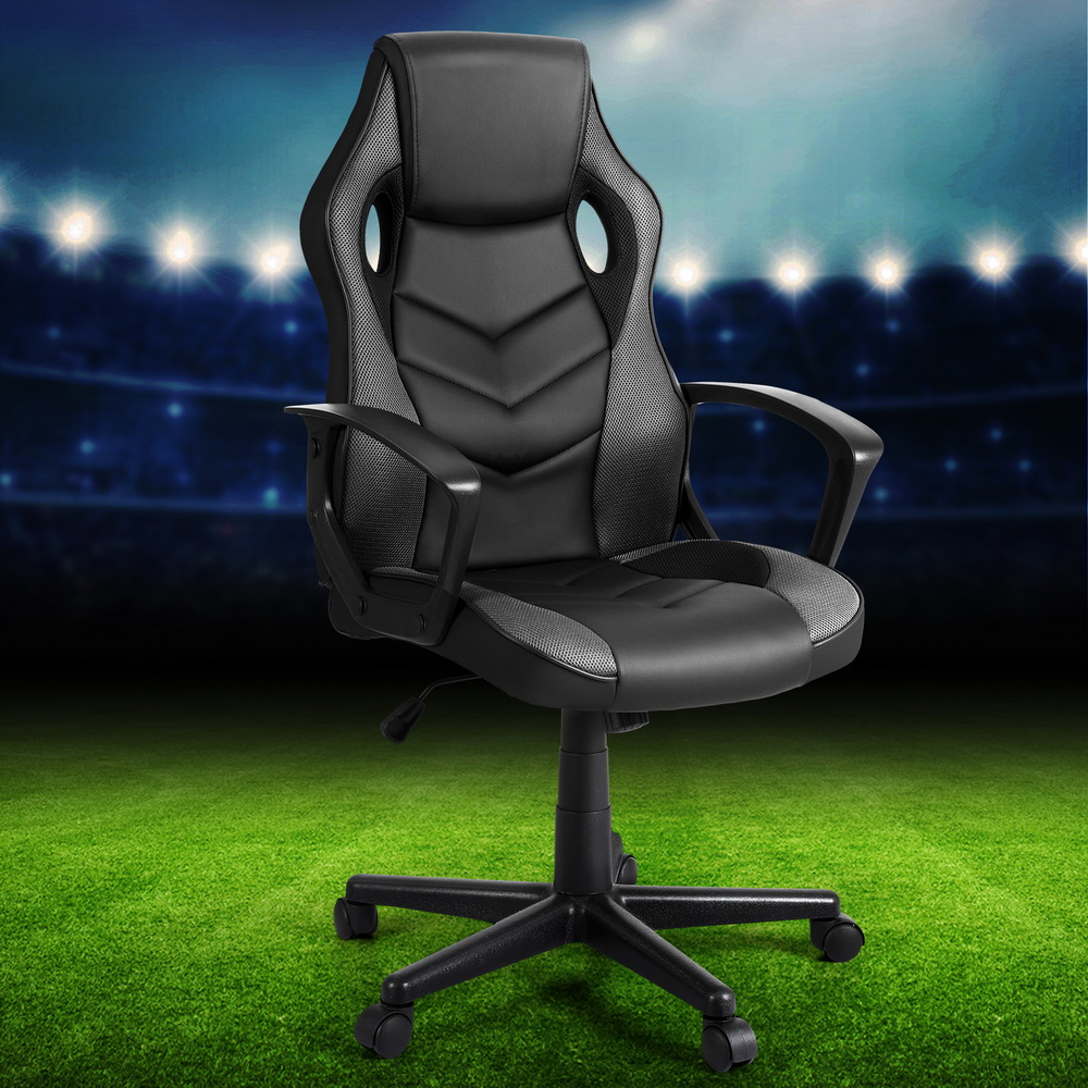 OCHAIR-H-GAME-GY-156221-06 Artiss Gaming Office Chair Computer Chairs Grey - Image 1