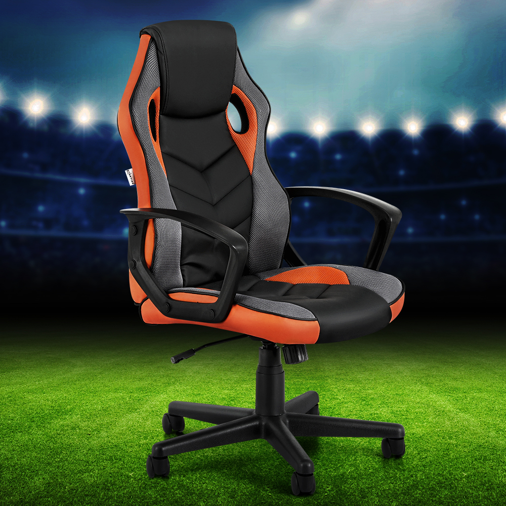 OCHAIR-H-GAME-OR-120185-04 Artiss Gaming Office Chair Computer Executive Racing Chairs High Back Orange - Image 1
