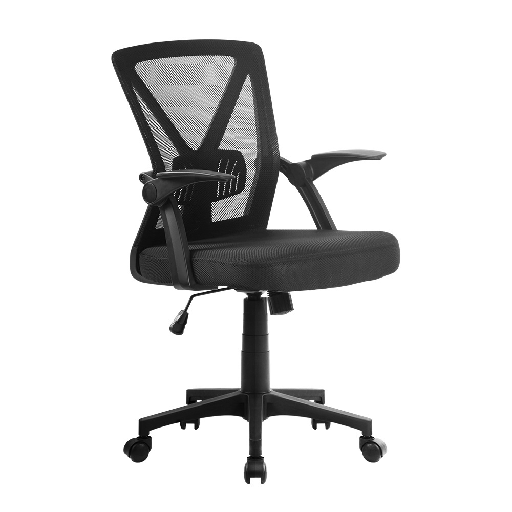 OCHAIR-H-M02-BK-24555-00 Artiss Mesh Office Chair Mid Back Black - Image 1