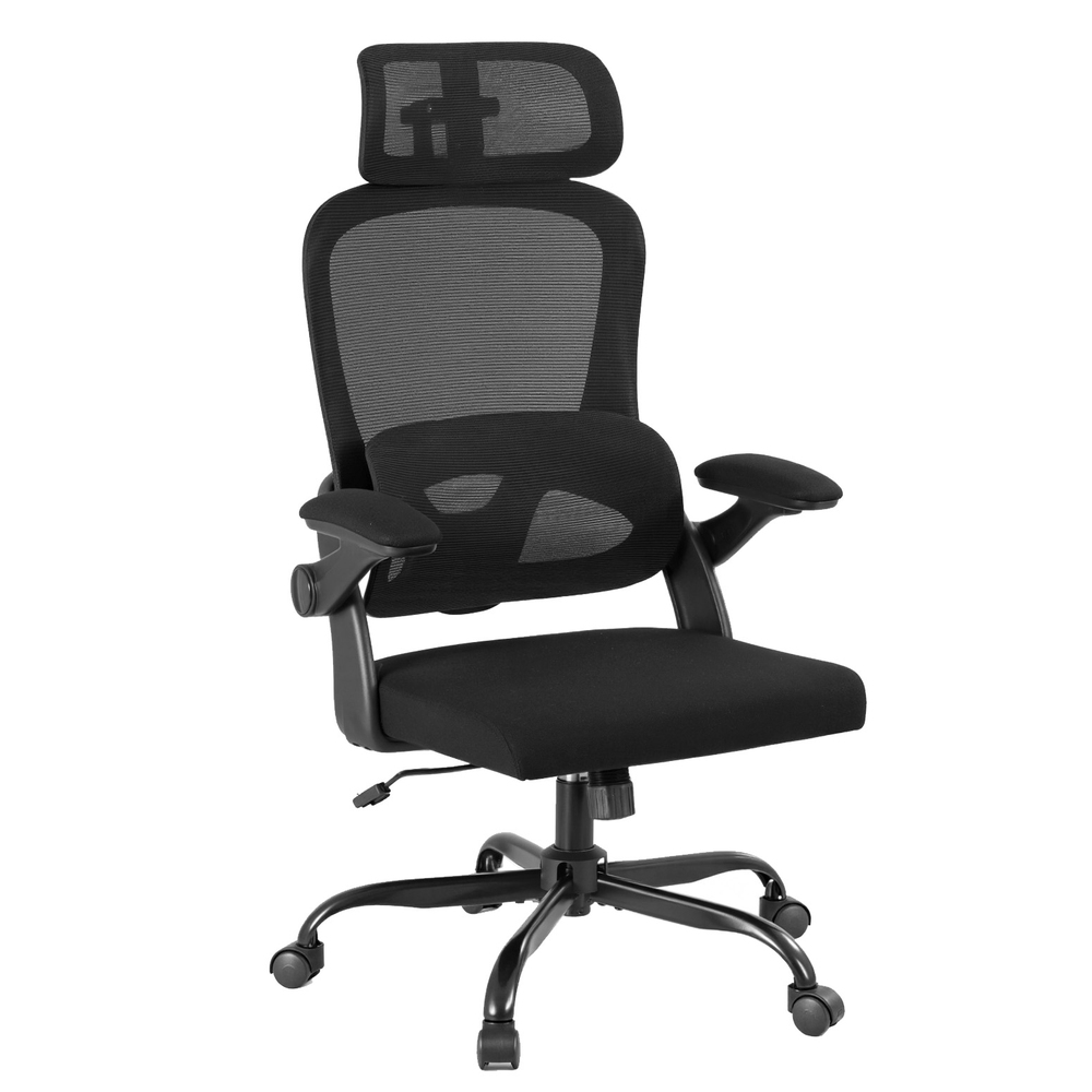 OCHAIR-H-YS02-BK-202503041106-00 Artiss Ergonomic Office Chair Mesh Chairs Black - Image 1