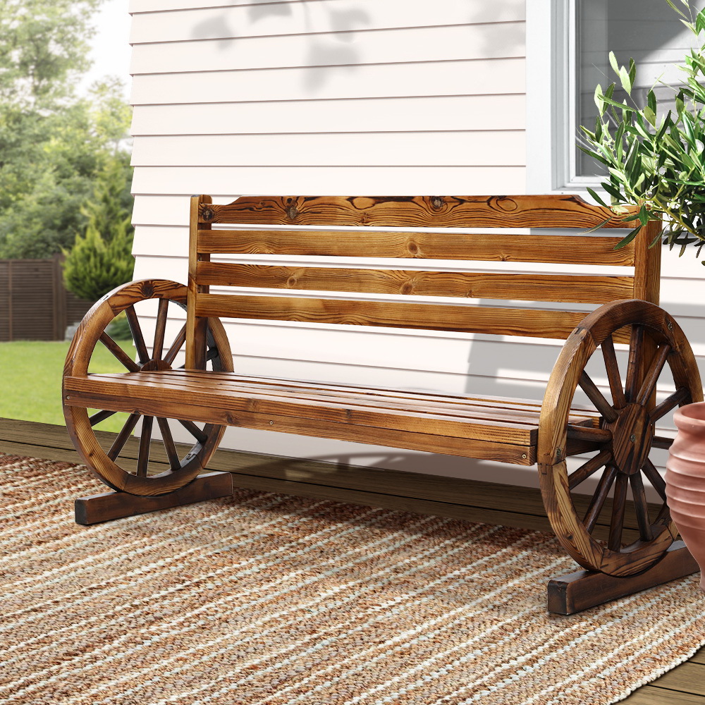 ODF-WAGON-3S-CC-202502281612-00 Gardeon Outdoor Garden Bench Wooden 3 Seat Wagon Chair Lounge Patio Furniture - Image 1