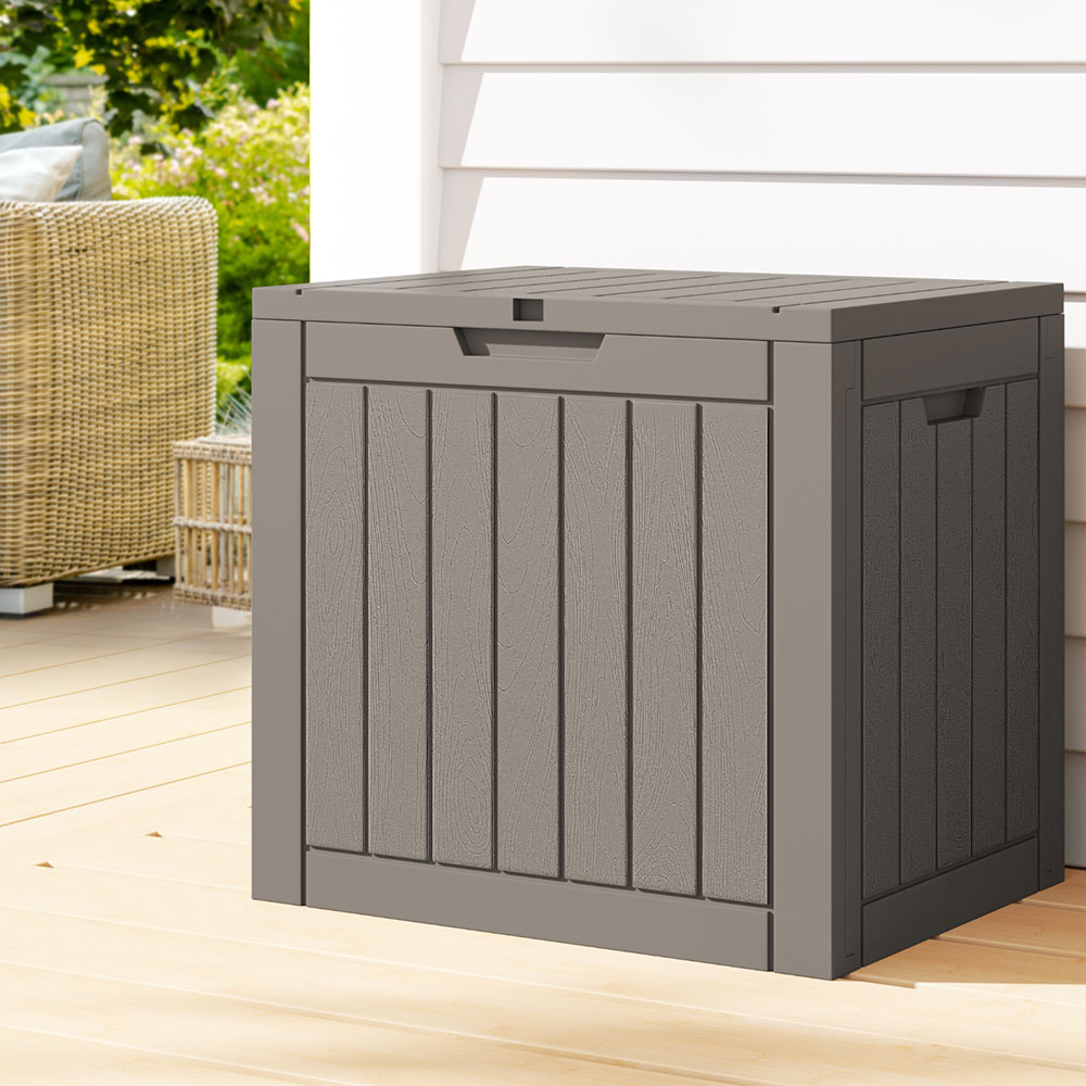 OSB-C-118L-GR-202502281632-00 Gardeon Outdoor Storage Box 118L Container Lockable Garden Toy Tool Shed Grey - Image 1