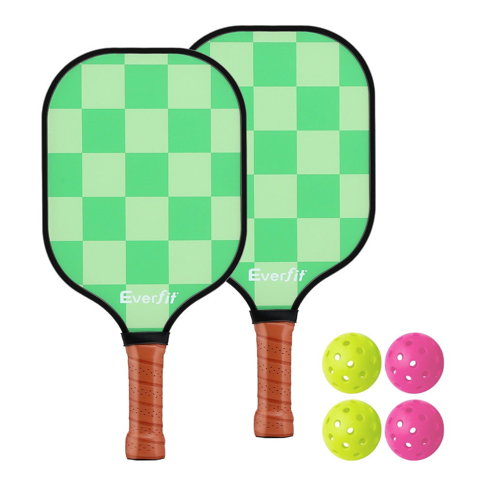 PB-B-PADDLE-GRX2-202506111510-00 Everfit Pickleball Paddle Set Fiberglass with Balls Bag Tournament Kit 2PCS Pickle Balls Rackets - Image 1