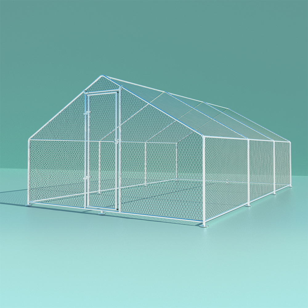 PET-CHICK-CAGE-B-3X6-61874-06 i.Pet Chicken Coop Cage 3x6x2m Galvanised Steel - Image 1