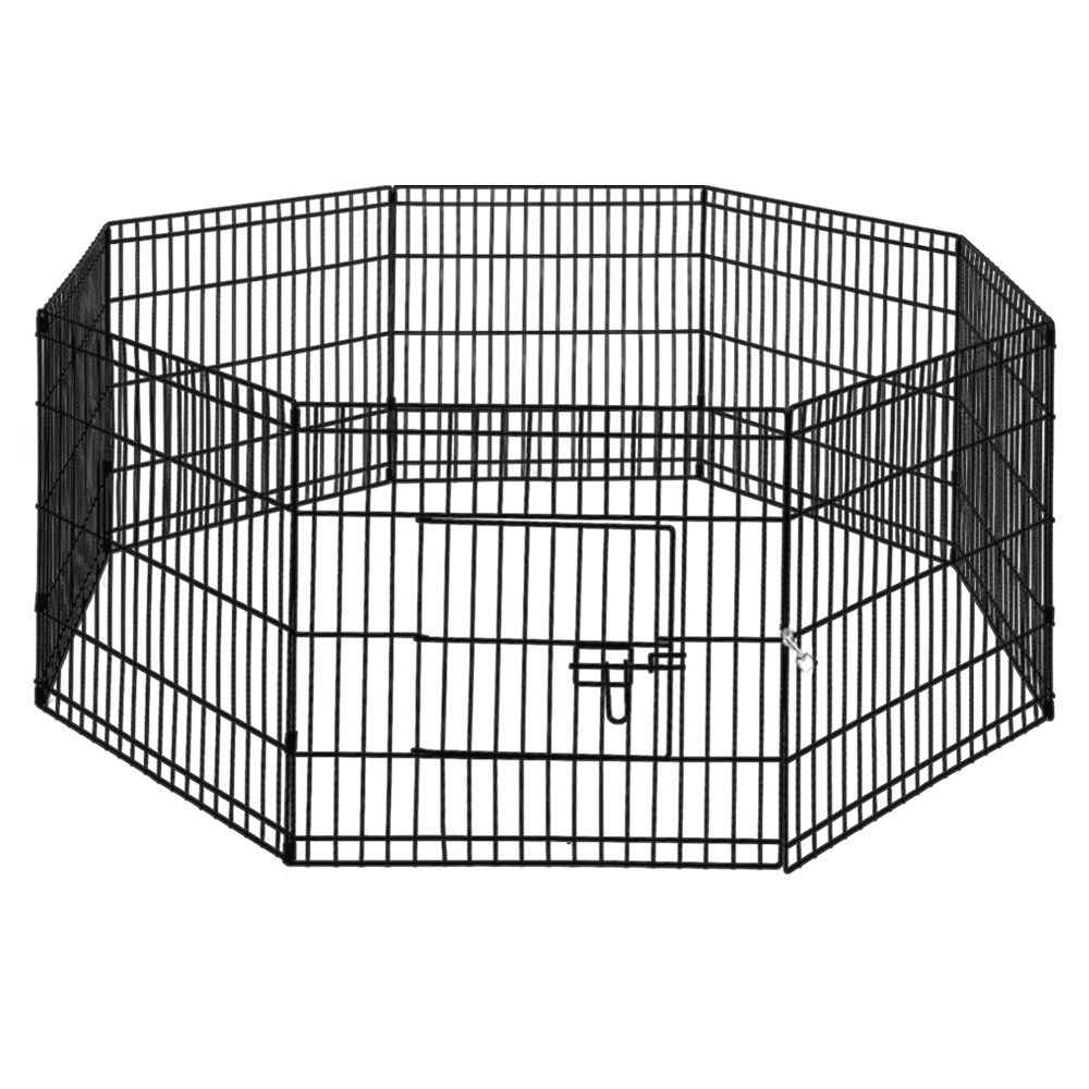 PET-DOGPLAYPEN-24X2-00 i.Pet 2x24" 8 Panel Dog Playpen Pet Fence Exercise Cage Enclosure Play Pen - Image 1