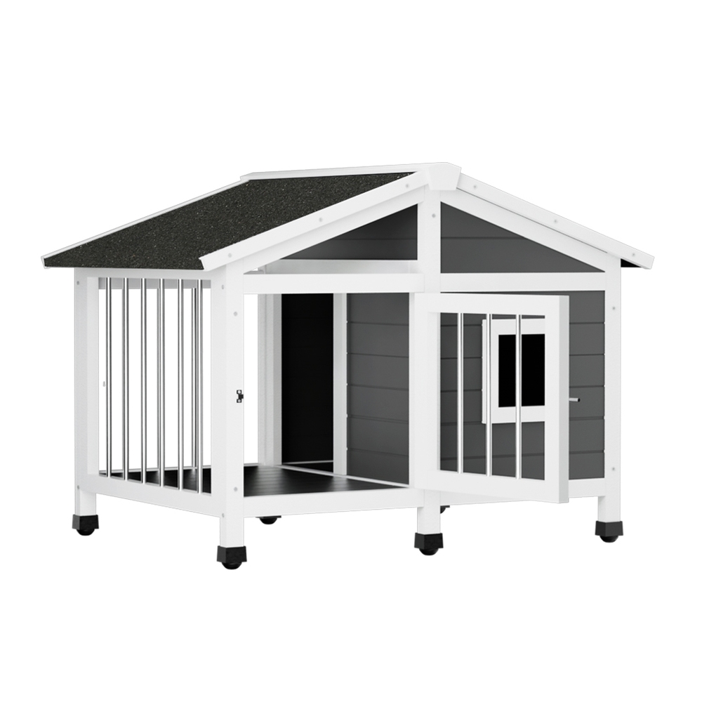 PET-GT-DH72-GR-139271-00 i.Pet Dog Kennel House Large Wooden Outdoor Pet Kennels Indoor Puppy Cabin Home - Image 1