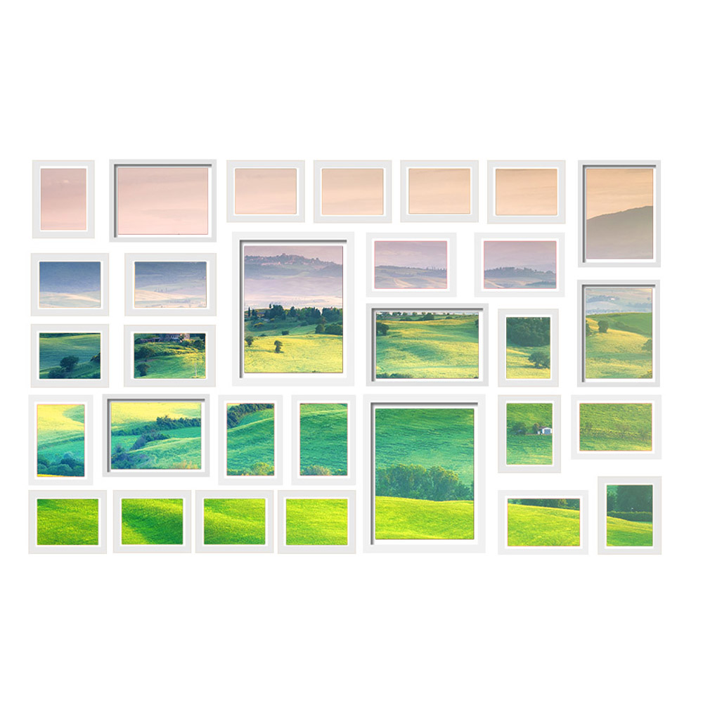PFS-30C-WH-00 Artiss Photo Frames Art Holder 30PCS 8x10" 5x7" 4x6" 3.5x5" White - Image 1