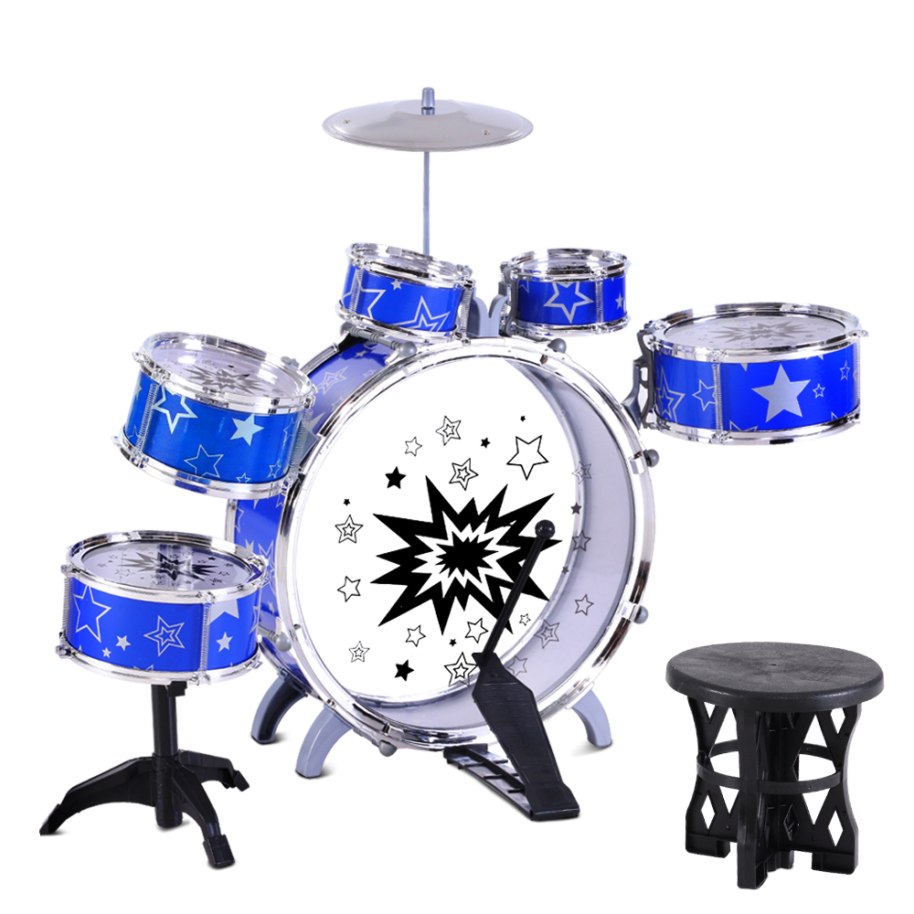 PLAY-DRUM-8-00 Keezi 11 Piece Kids Drum Set - Image 1
