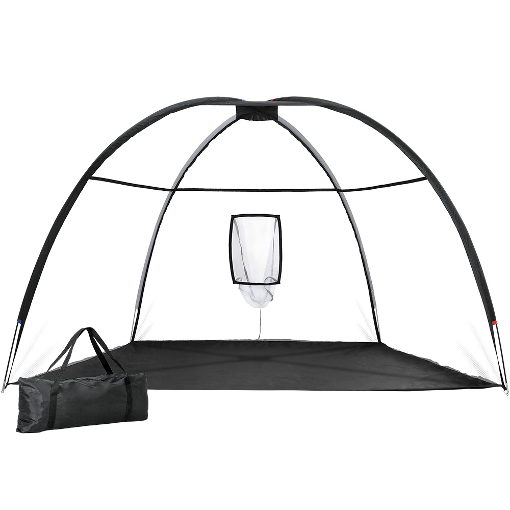 PN-G006-BK-64858-00 Everfit 3.5m Golf Practice Net Portable Training Aid Driving Target Tent Black - Image 1