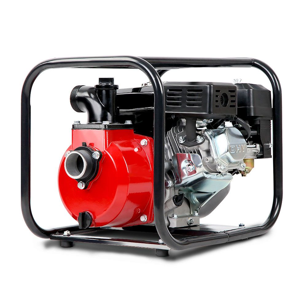 PUMP-2INCH-210-RDBK-202502281954-07 Giantz Petrol Water Pump 2" High Flow Transfer Fire Fighting Irrigation - Image 1