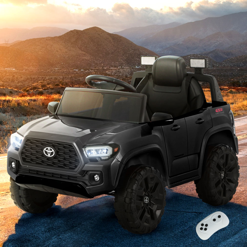 RCAR-LS-TOYO-BK-202502281556-00 Kids Electric Ride On Car Toyota Tacoma Off Road Jeep Toy Cars Remote 12V Black - Image 1