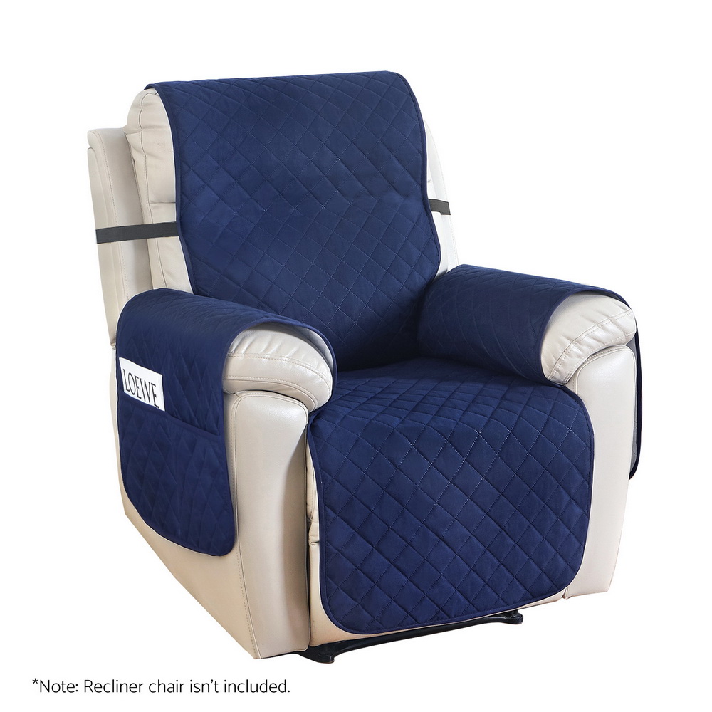 RCOVER-PAD-WP-NA-185554-00 Artiss Recliner Chair Cover 100% Water Resistant Navy - Image 1