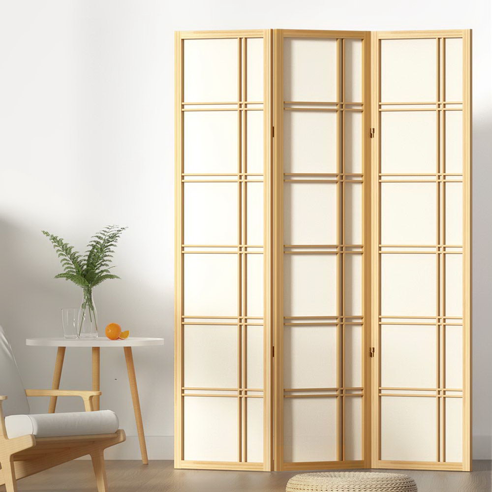 RD-7001-3P-NT-202502281404-00 Artiss 3 Panel Room Divider Screen 132x179cm Nova Natural - Image 1