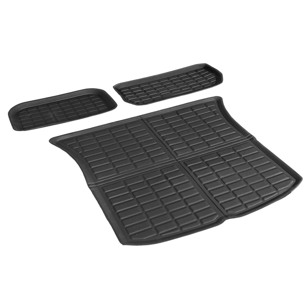 RUBBER-MAT-TESLA-MODELY-RFT-61137-00 Tesla Model Y 2021-2024 Rear Well Front Cargo Trunk Toolbox Boot Liner Floor Mat - Image 1
