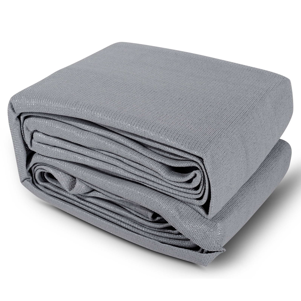 SAIL-DL-H-3X3-C-GR-00 Instahut Shade Sail 3x3m Square 280GSM 98% Grey Shade Cloth - Image 1