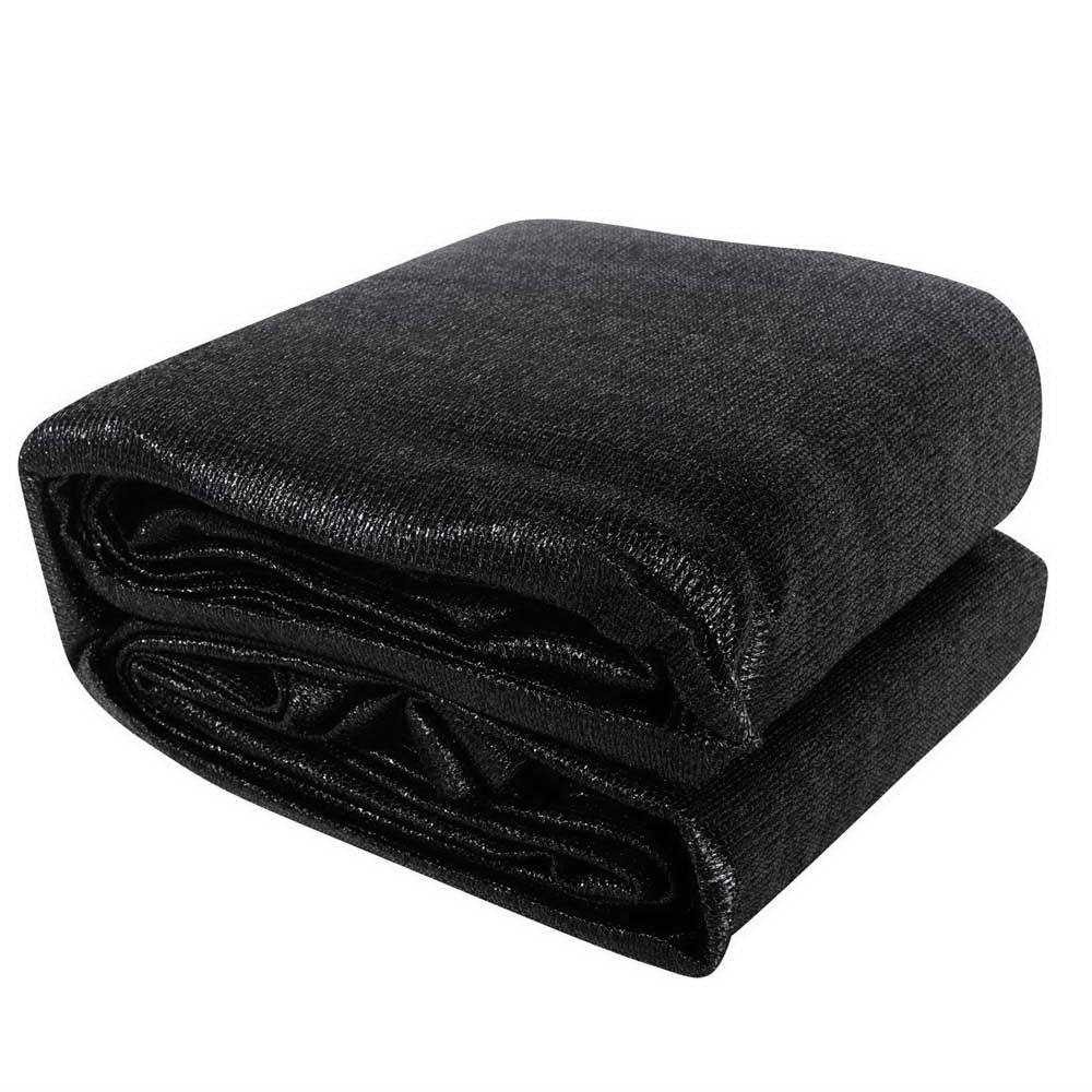 SAIL-H-4X6-C-BK-00 Instahut Shade Sail 4x6m Rectangle 280GSM 98% Black Shade Cloth - Image 1