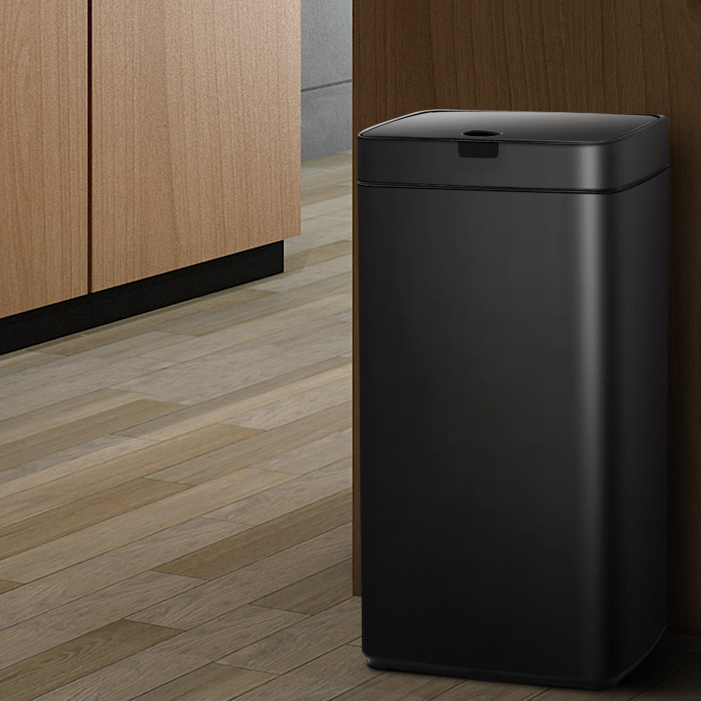 SB-45L-S23-BK-14767-06 Devanti 45L Motion Sensor Bin Rubbish Automatic Black - Image 1