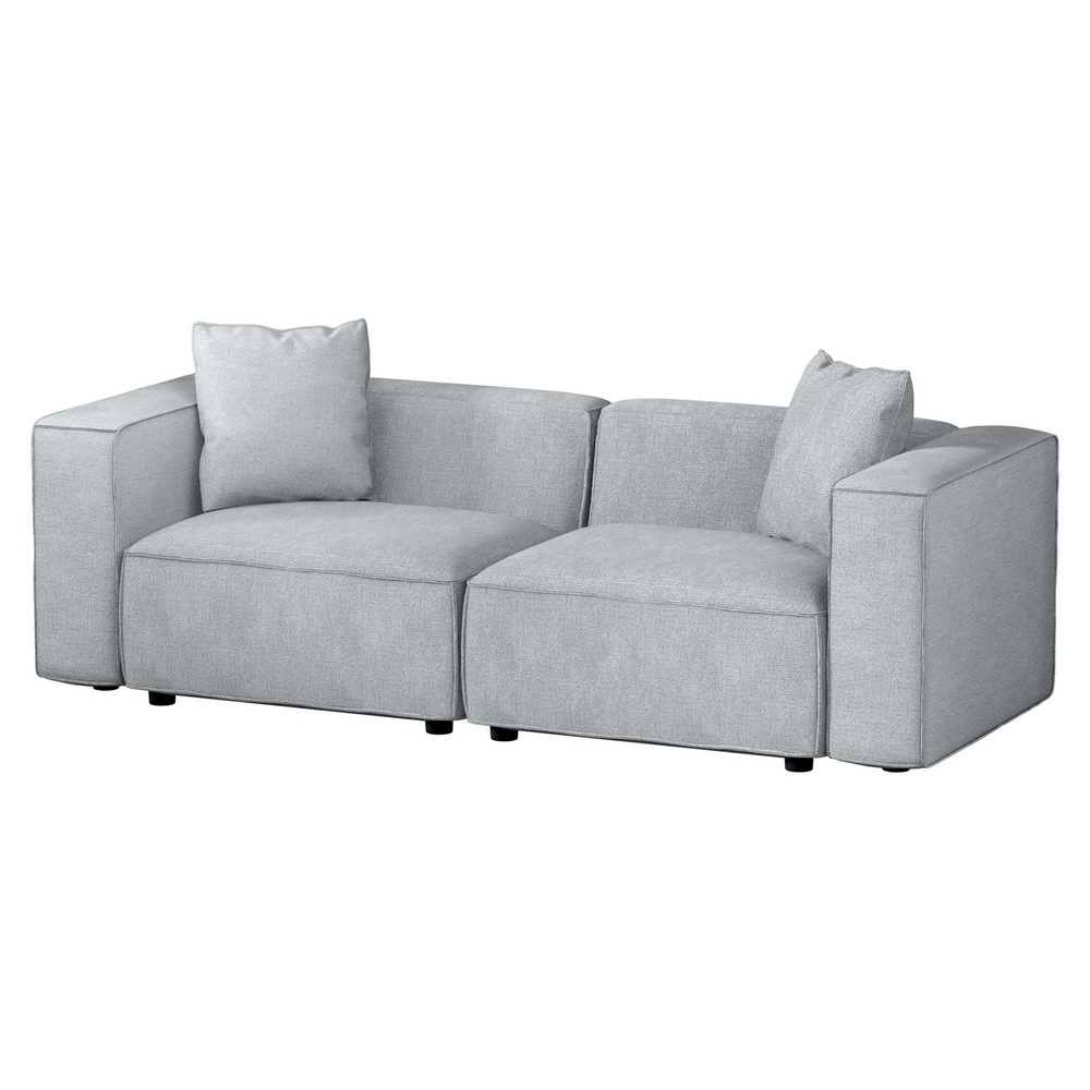 SBED-E-FA-02-2S-GY-159209-00 Artiss Modular Sofa Chaise Set 2-Seater Grey - Image 1