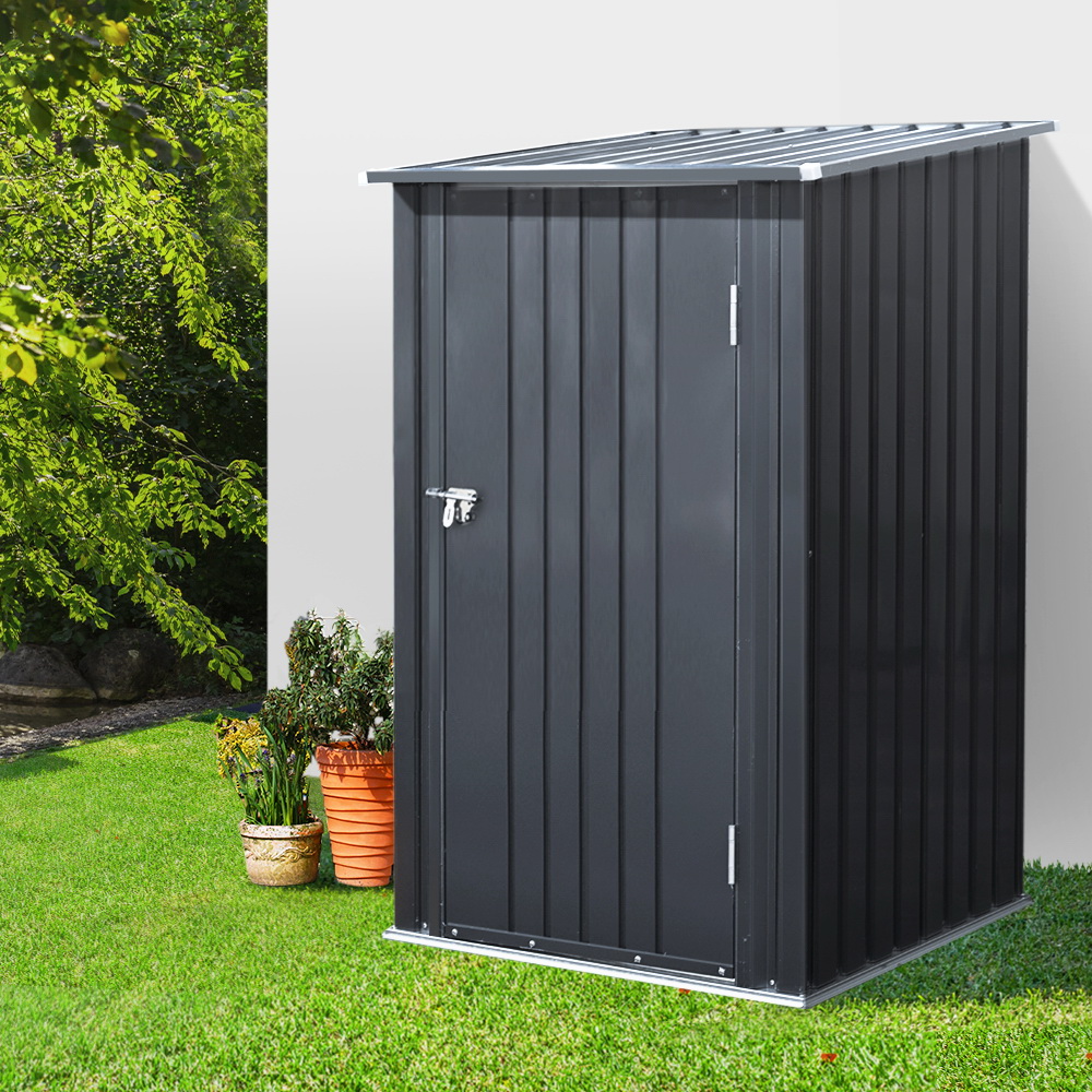 SHED-LOG-87X98X148-AB-202502281816-00 Giantz Garden Shed 0.99x1.04M Sheds Outdoor Tool Storage Workshop House Steel - Image 1