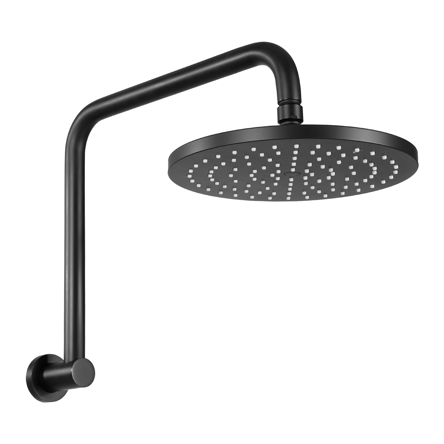 SHOWER-A3-RO-9-BK-159074-00 9'' Rain Shower Head Overhead High-pressure Swivel Black - Image 1