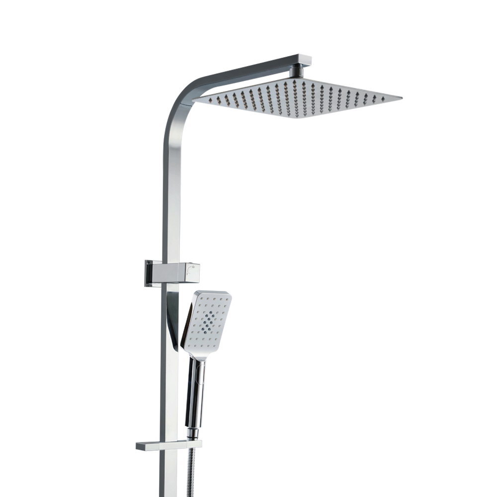 SHOWER-B2-SQ-10-SI-17345-00 Cefito 10'' Rain Shower Head Set Handheld Square High Pressure Chrome - Image 1