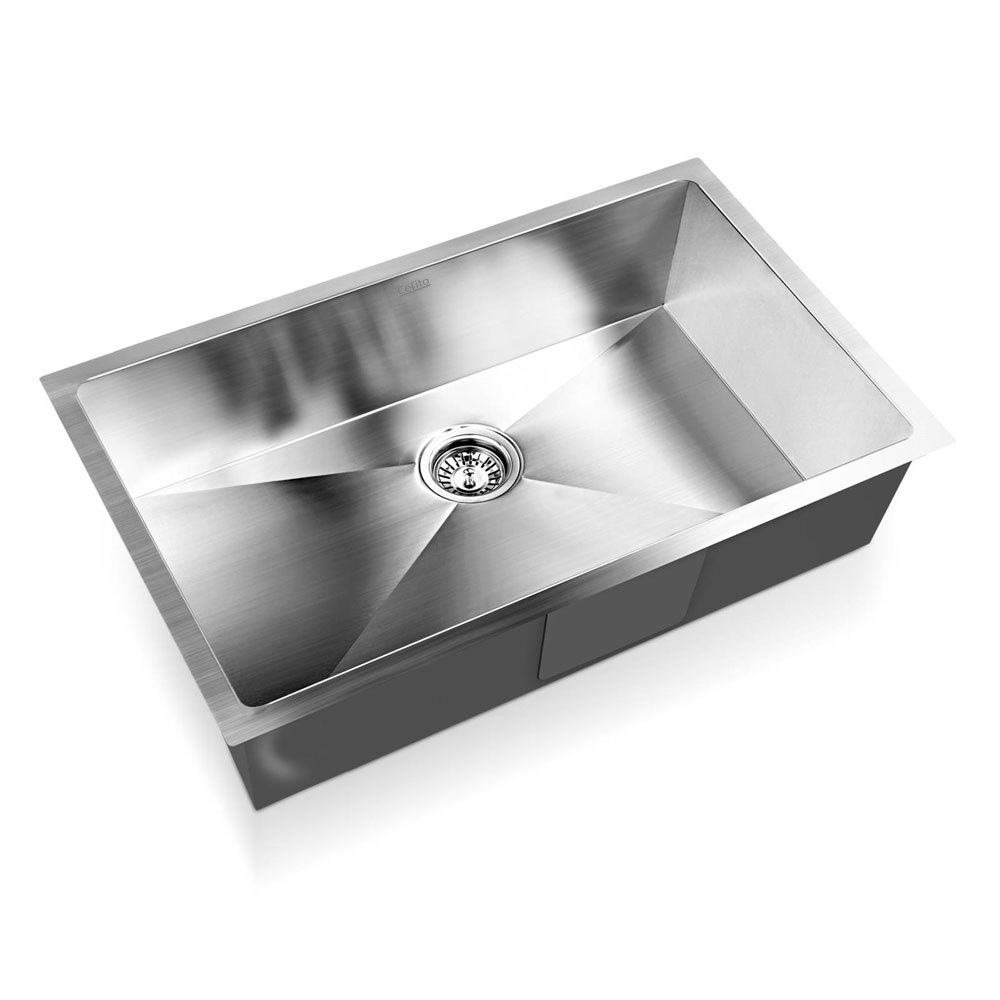 SINK-7045-R010-202502281104-07 Cefito Kitchen Sink 70X45CM Stainless Steel Basin Single Bowl Silver - Image 1