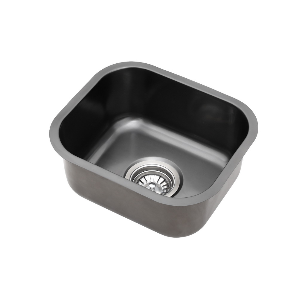 SINK-R10-3530-BK-202503041150-00 Cefito Kitchen Sink 30X36CM Stainless Steel Nano Basin Single Bowl Black - Image 1