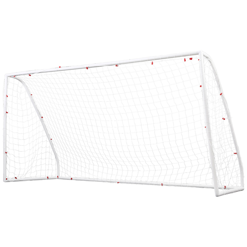SN-B-12FT-WH-202506191526-00 Everfit 12FT Soccer Football Goal Net UPVC Frame with PE Mesh Weatherproof Portable Goals for Backyard Training Competitive Play - Image 1