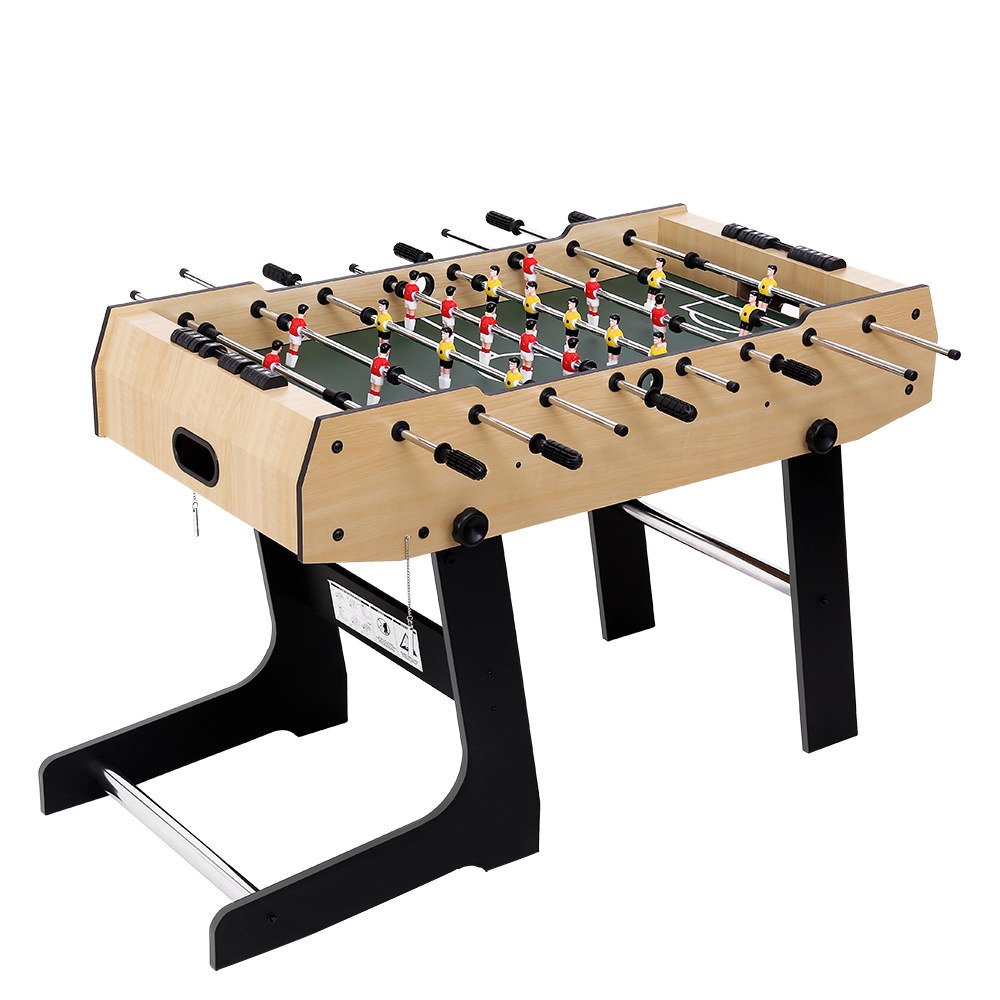 SOCCER-4T-FOLD-00 4FT Soccer Table Foosball Football Game Home Family Party Gift Playroom Foldable - Image 1