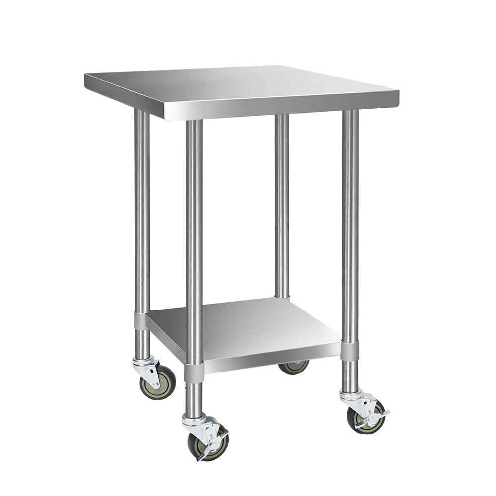 SSKB-430S-76-WHEEL-30-202502281928-07 Cefito 760x760mm Stainless Steel Kitchen Bench with Wheels 430 - Image 1