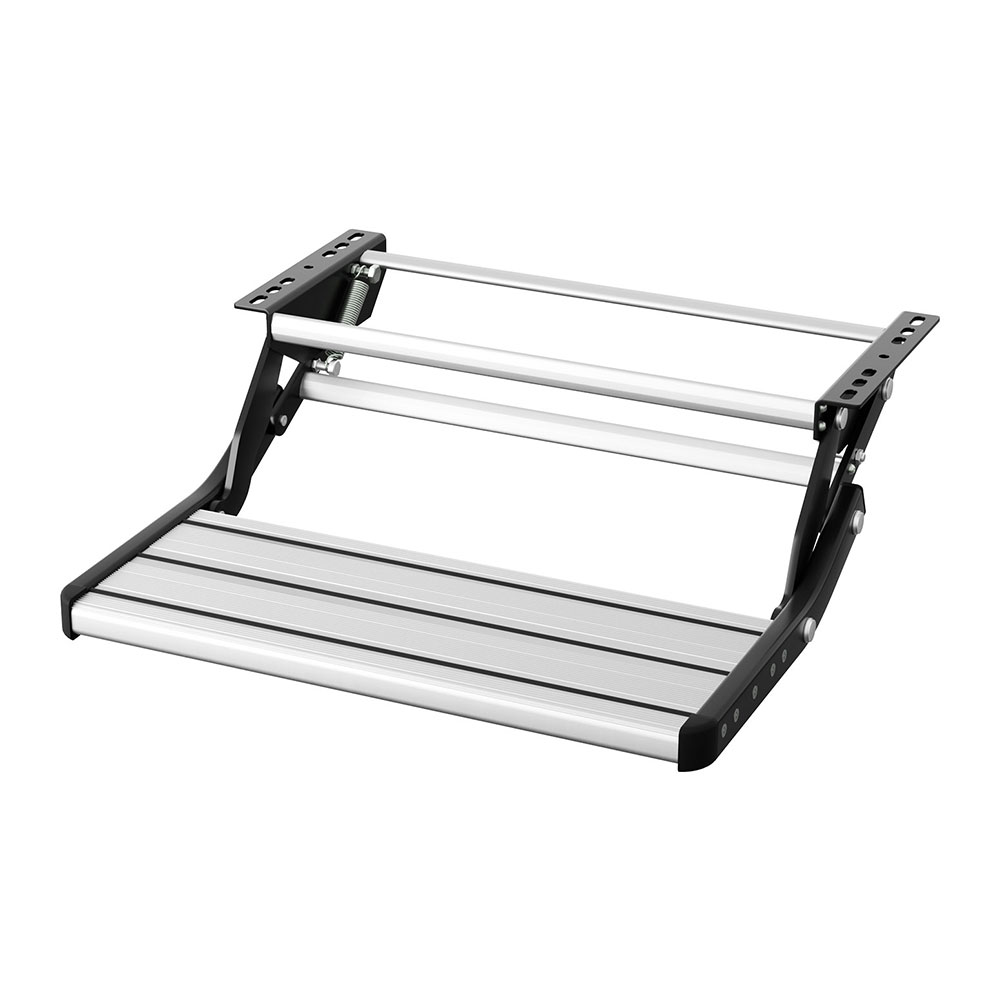 STEP-CV-1S-FOLD-SI-174952-00 Weisshorn Caravan Step Pull Out Step Single Aluminium 200KG - Image 1