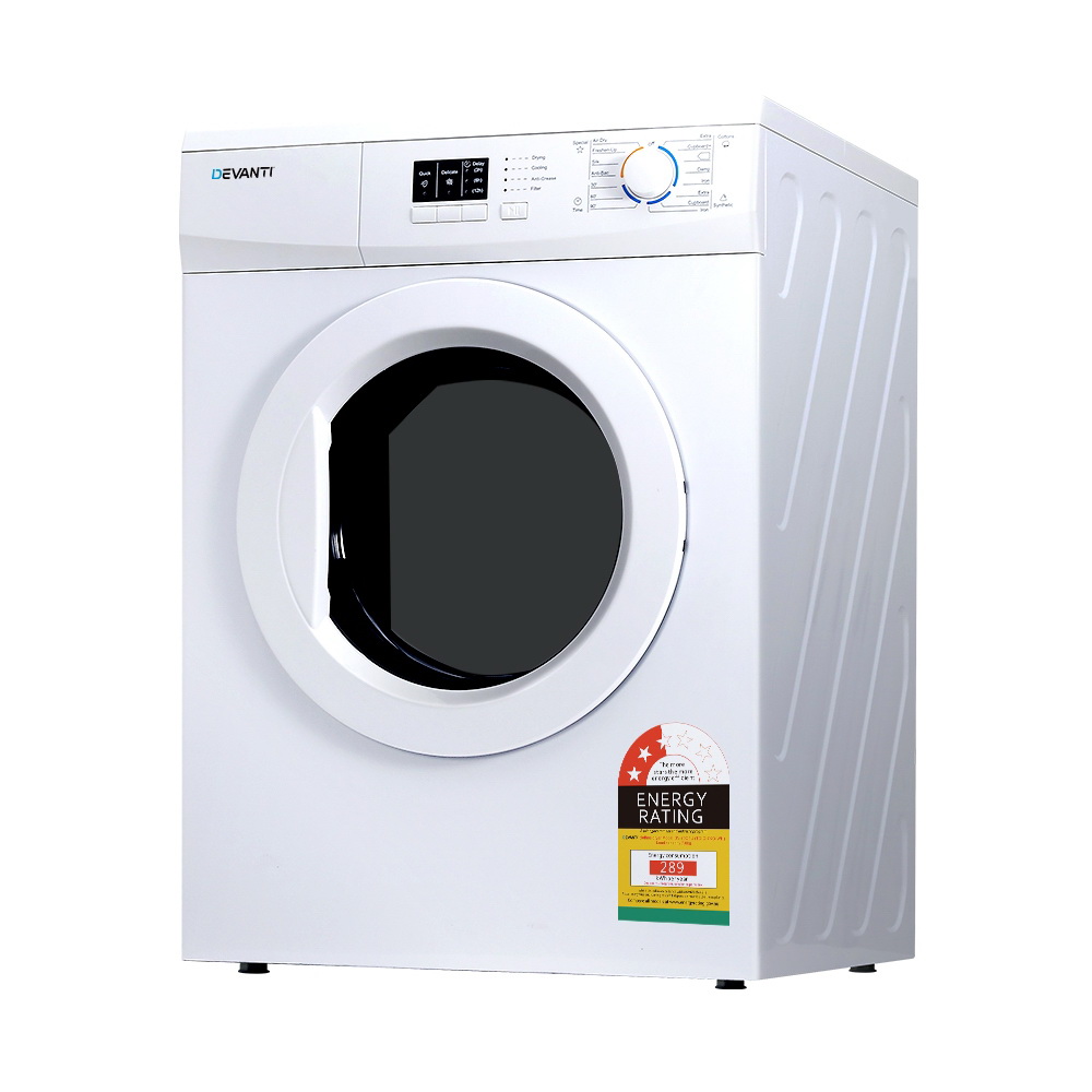 TD-C-7KG-WH-00 Devanti 7kg Vented Tumble Dryer - White - Image 1