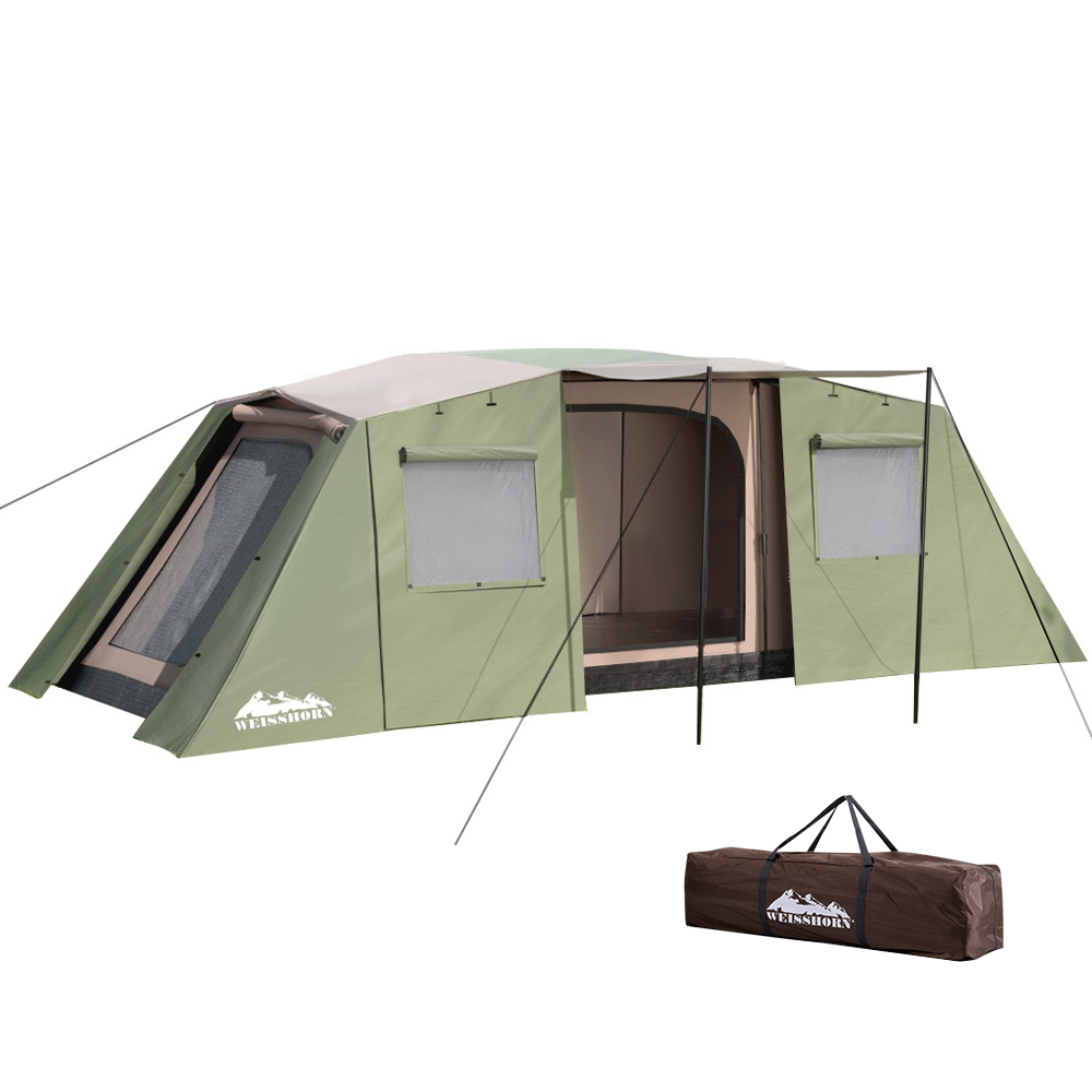 TENT-D-FAST-10P-BRGN-139231-00 Weisshorn Instant Up Camping Tent 10 Person Outdoor Family Hiking Tents 3 Rooms - Image 1