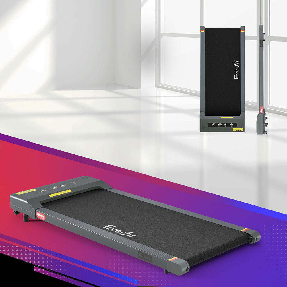 TMILL-400-PAD-GR-149198-04 Everfit Treadmill Electric Walking Pad Under Desk Home Gym Fitness 400mm Grey - Image 1