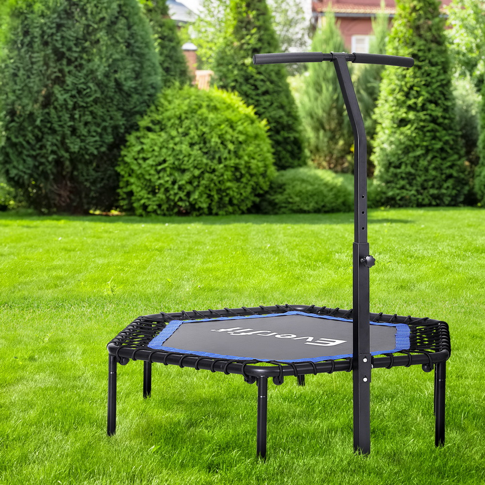 TRAMPO-C-MINI48-HEX-BLBK-172458-04 48inch Everfit Trampoline Fitness Trampoline Rebounder - Image 1