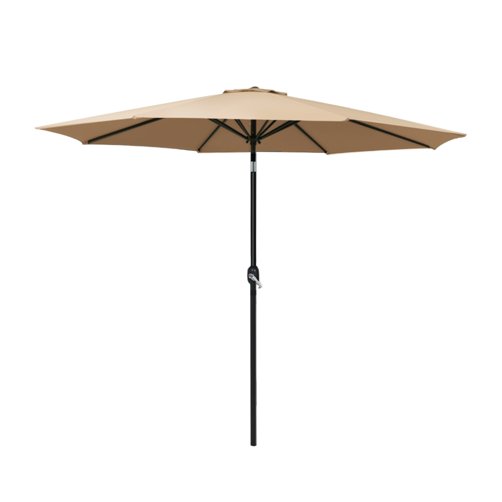 UMB-POLE-27-TIL-BG-00 Instahut 2.7m Outdoor Umbrella Pole Stand Garden Sun Beige - Image 1