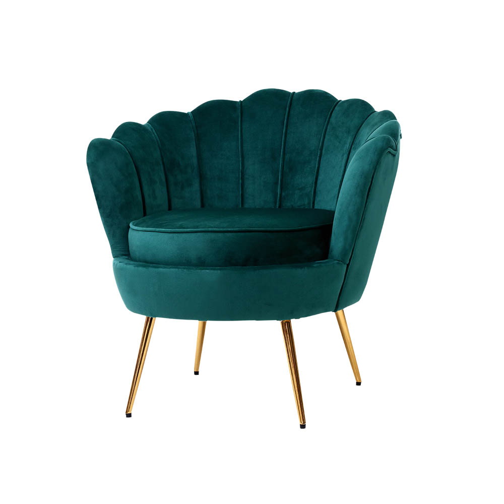UPHO-5002-VEL-GR-202502281214-07 Artiss Armchair Velvet Green Callista - Image 1